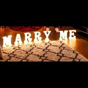 MARRY ME light up letters